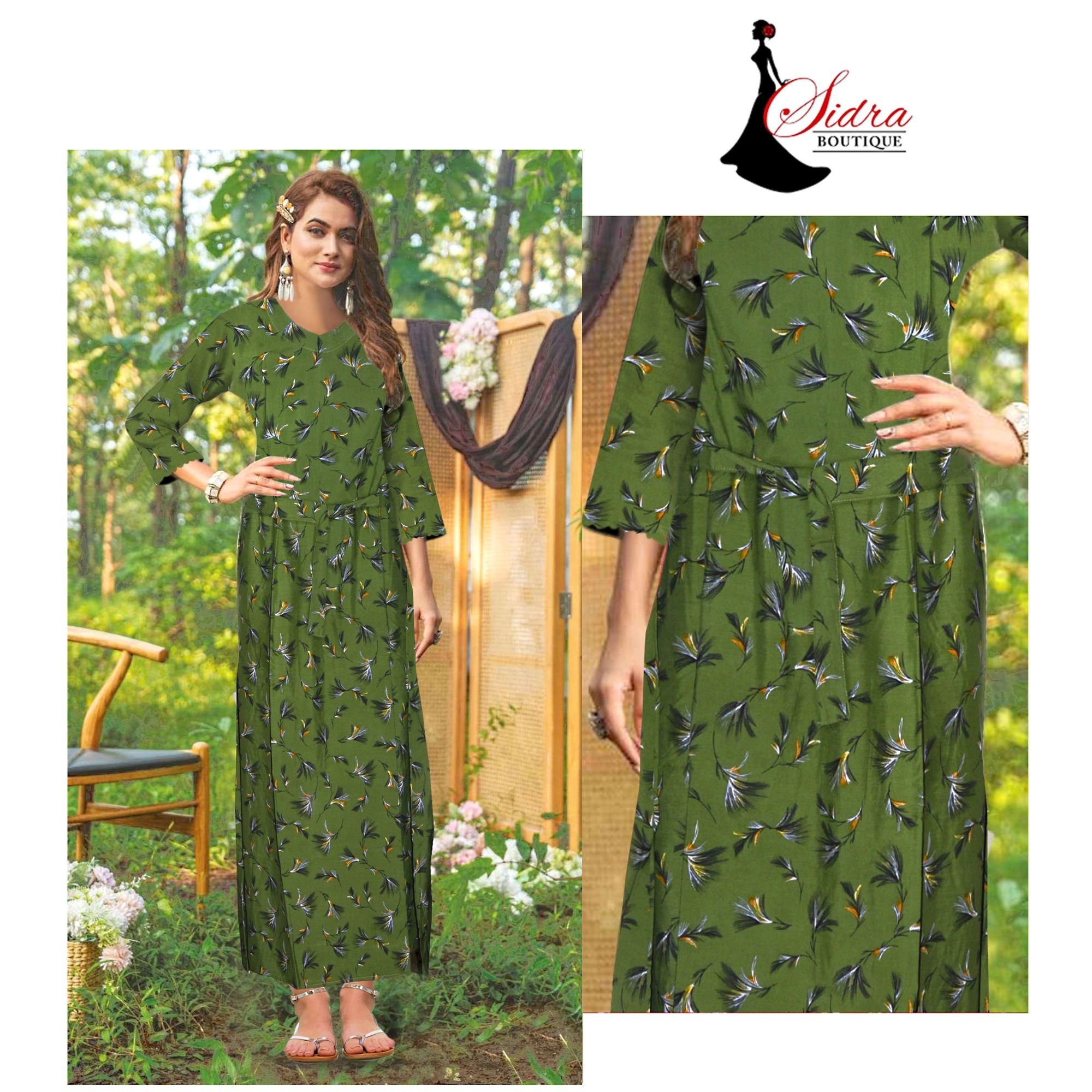 Elegant Floral Green