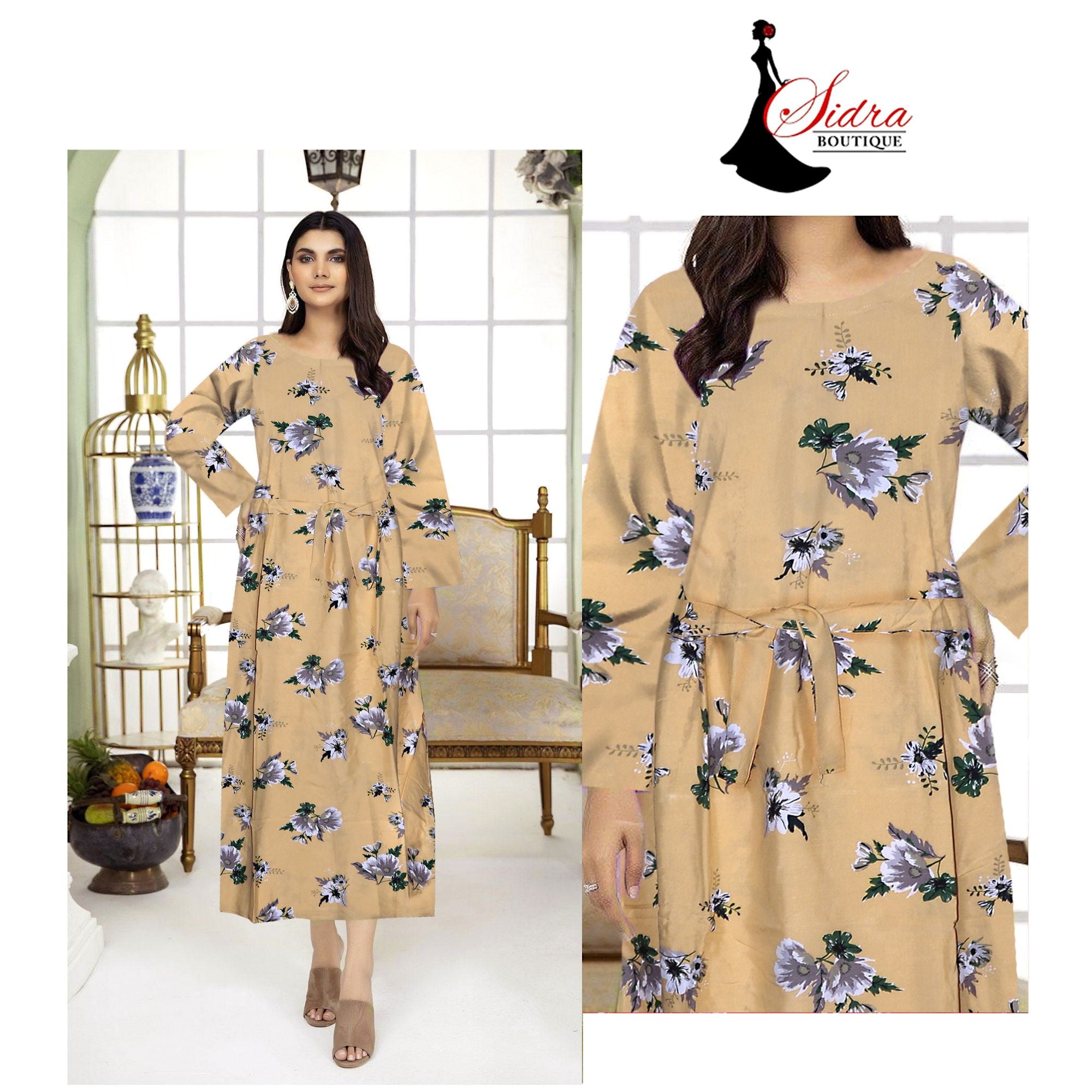 Elegant Floral Beige