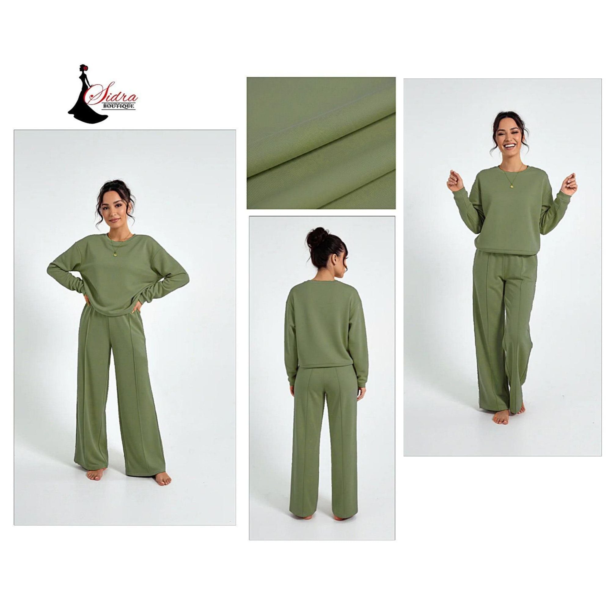 Chérie Co-Ord Set - Olive Green