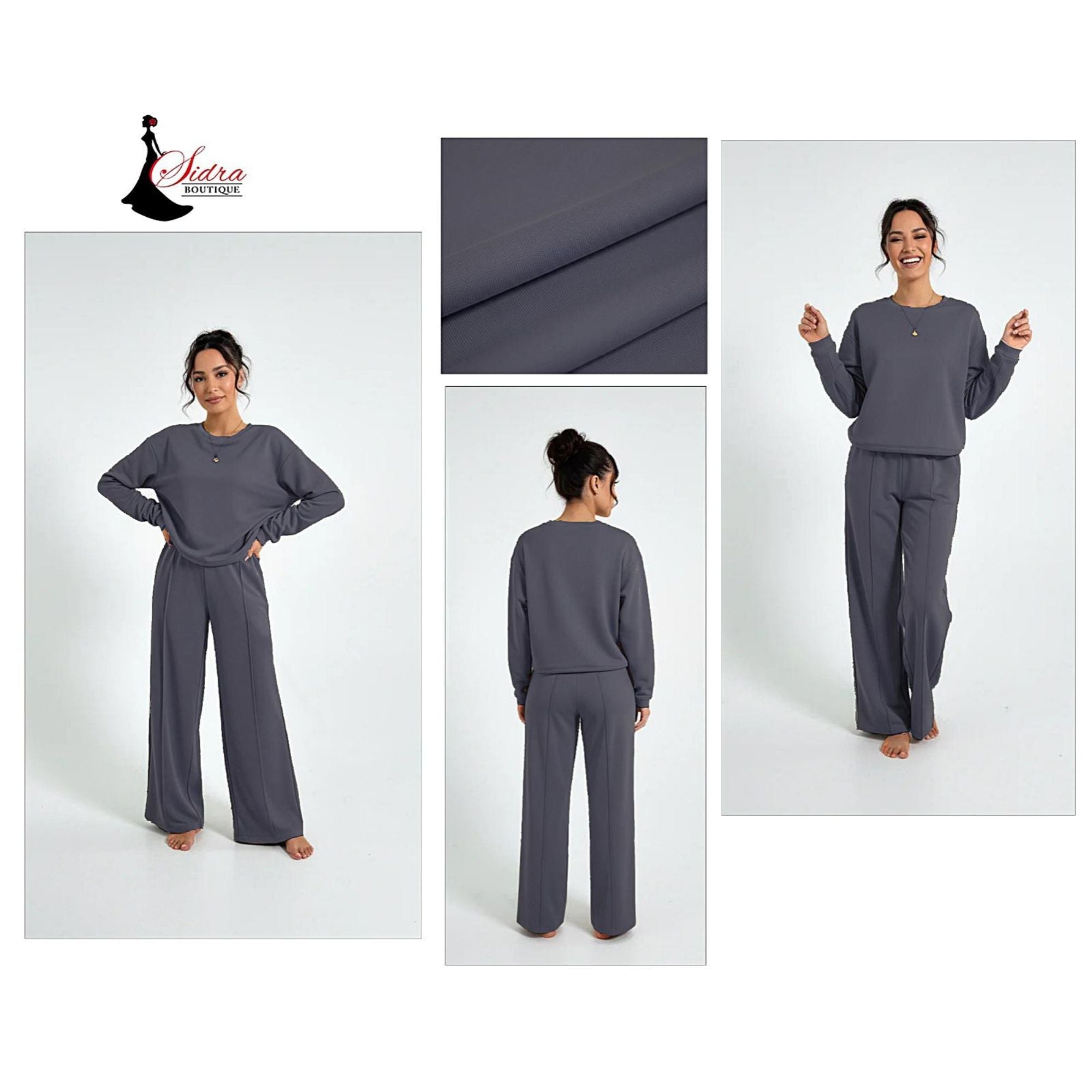 Chérie Co-Ord Set - Slate Grey