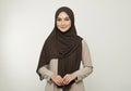 Brown Chiffon Cotton Scarf / Hijab – Elegant & Breathable Modest Wear
