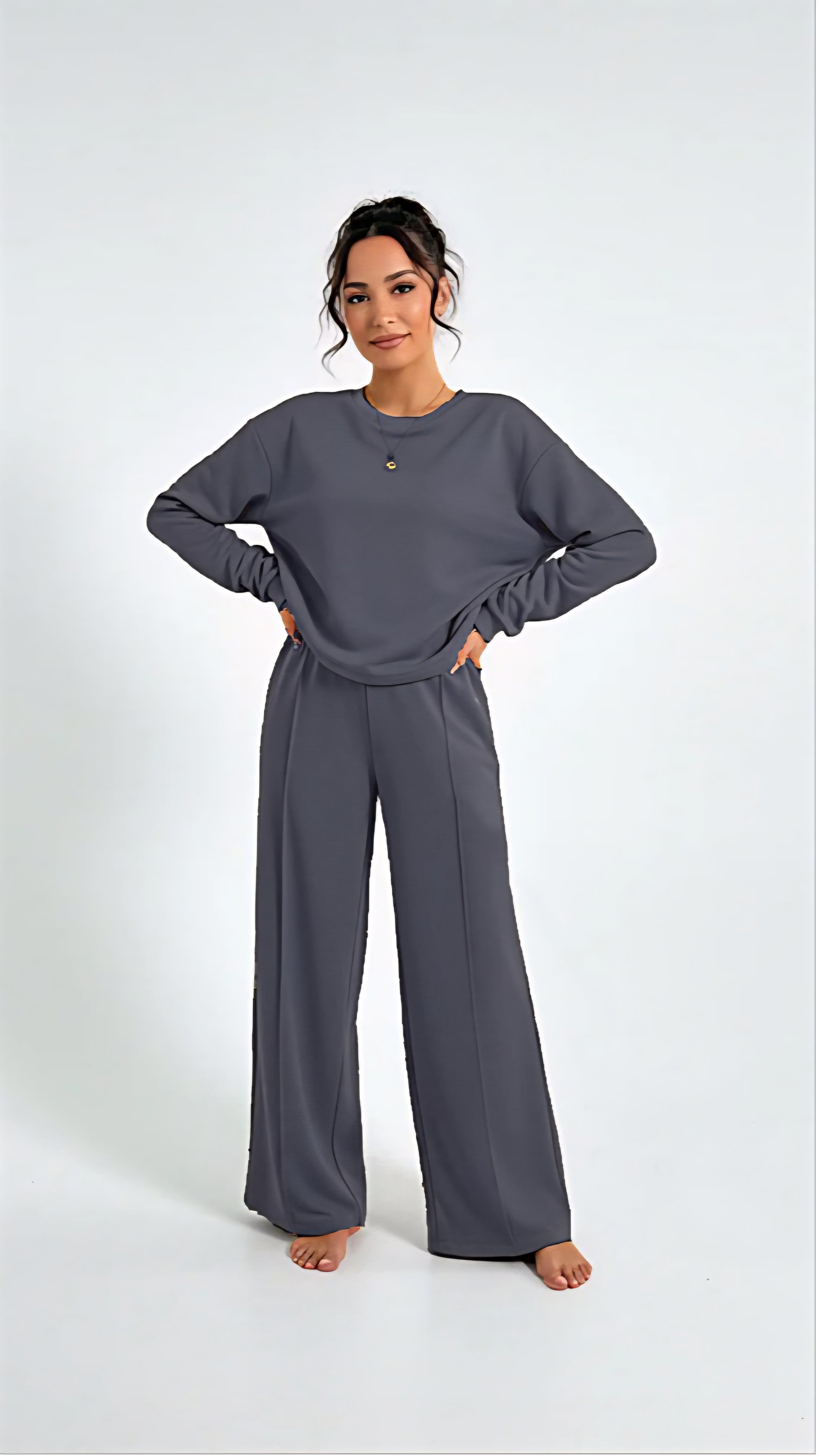 Chérie Co-Ord Set - Slate Grey