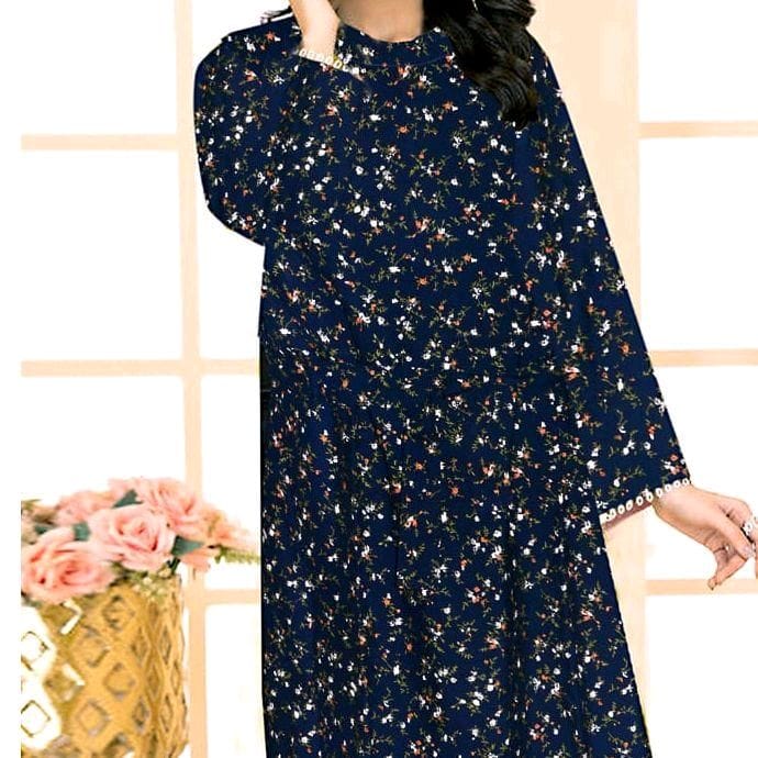 Elegant Navy Blue Floral