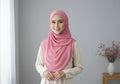 Pink Chiffon Cotton Scarf / Hijab – Soft, Elegant & Breathable Modest Wear