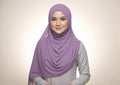 Purple Chiffon Cotton Scarf / Hijab – Soft, Elegant & Breathable Modest Wear
