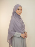 Light Purple Chiffon Cotton Scarf / Hijab – Soft, Elegant & Breathable Modest Wear
