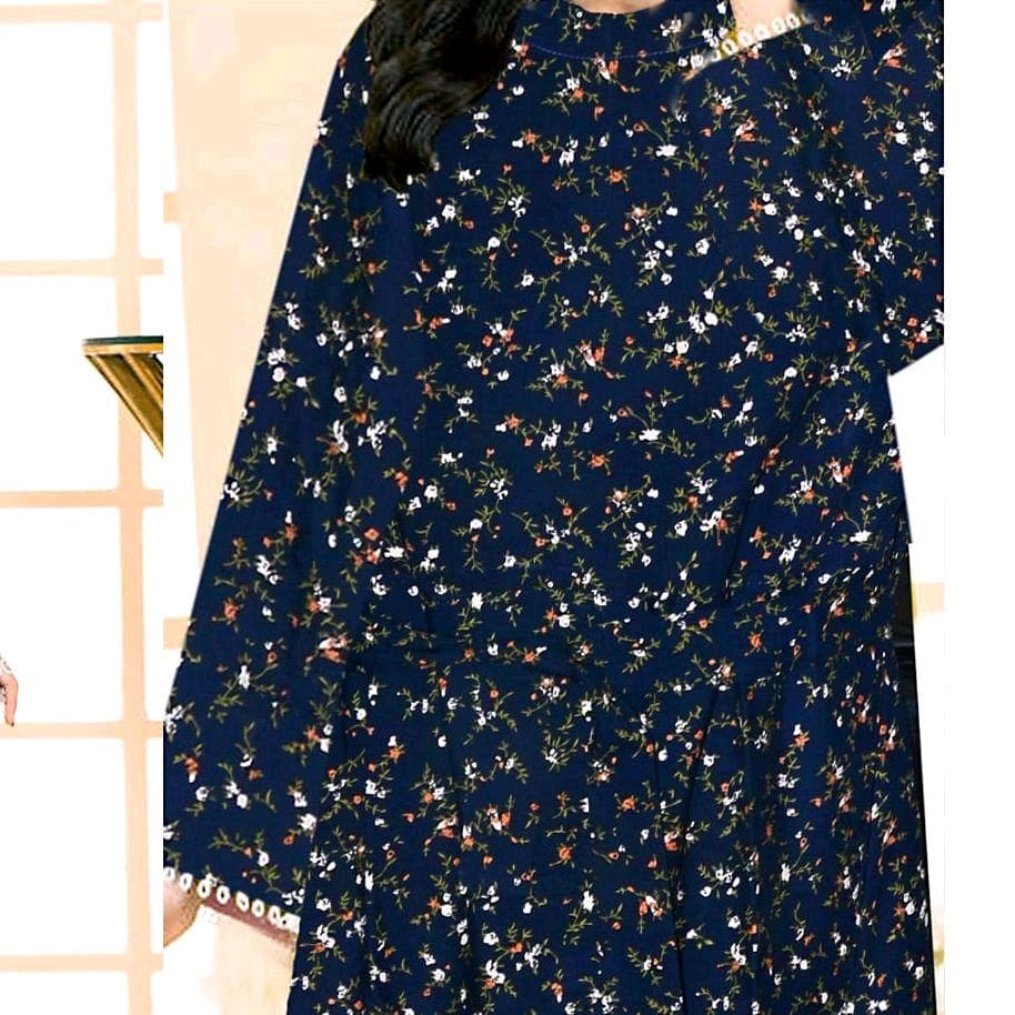 Elegant Navy Blue Floral